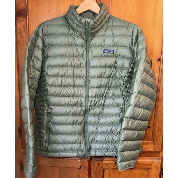 Patagonia Jackets & Blazers - Patagonia Women's XXL Down Sweater Puffer Jacket 84683 Green Quilted Collared